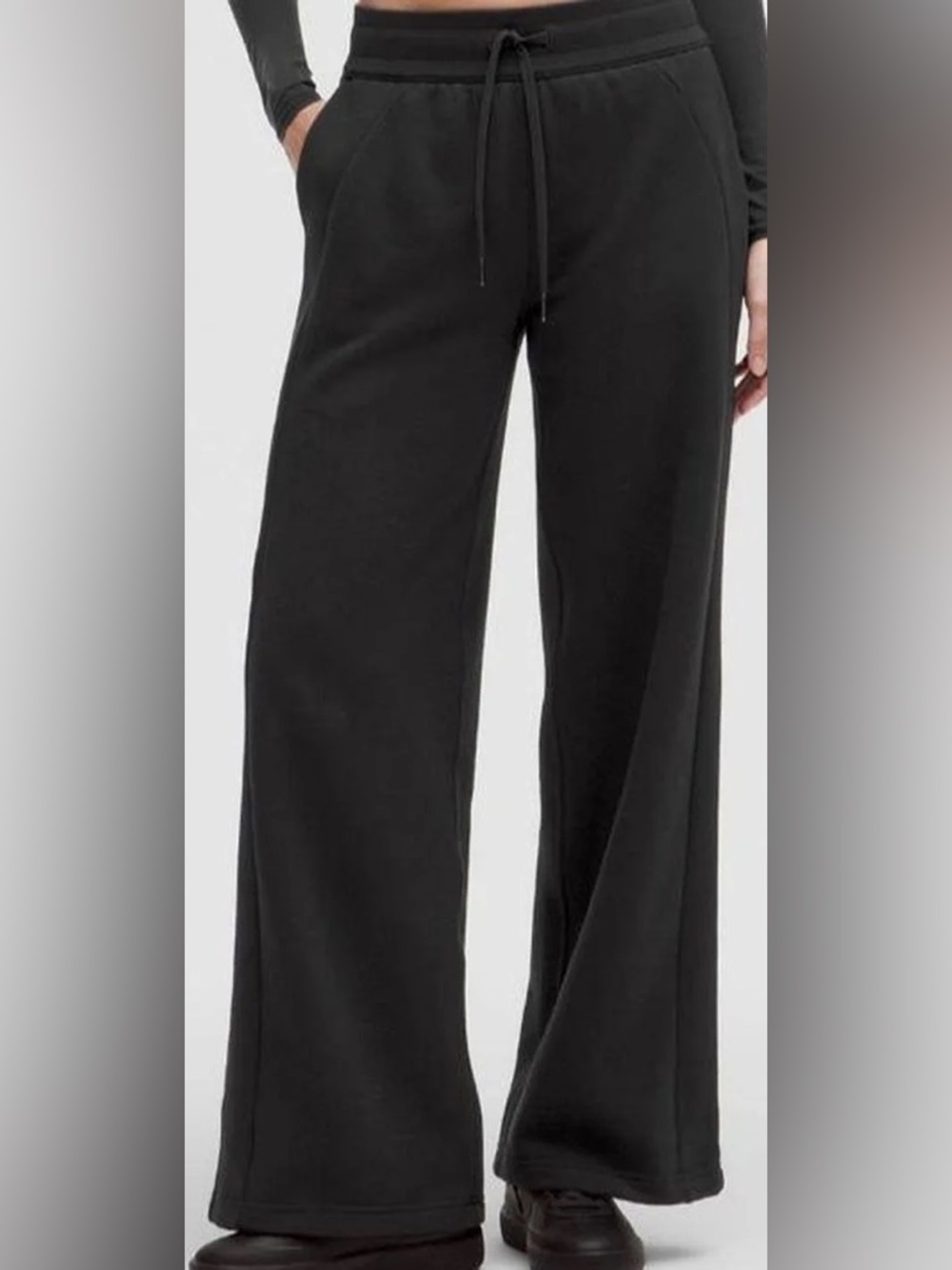 Wide-Leg Drawstring Lululemon Scuba Sweat Pants - Black